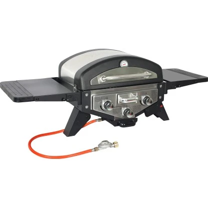 El Fuego Tischgasgrill Smoker Medison 2 Brenner Silber 3 El Fuego Tischgasgrill Smoker Medison 2 Brenner Silber