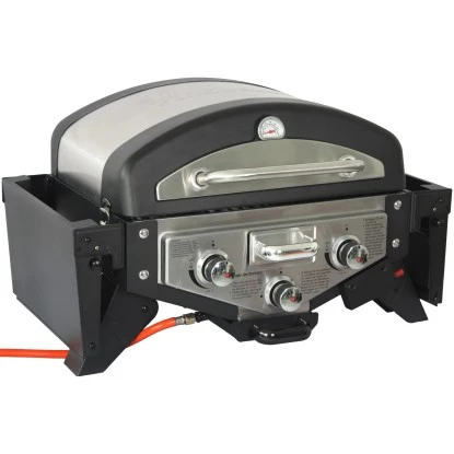 El Fuego Tischgasgrill Smoker Medison 2 Brenner Silber 7 El Fuego Tischgasgrill Smoker Medison 2 Brenner Silber – Bild 5