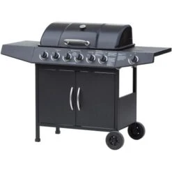 El Fuego Gasgrill Dayton 6-Brenner + Seitenbrenner Schwarz Ca. 133 X 97 X 54 Cm -Landmann Verkäufe 347 2240 DAYTON61SCHWARZ 3