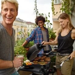 Weber Tisch-Gasgrill Q 1200 Mit 1 Brenner & Deckelthermometer Schwarz -Landmann Verkäufe 3505369 A02