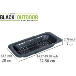 Wenko Spülbeckensieb Sivo Ausziehbar Schwarz -Landmann Verkäufe 4008838364307 1068 04