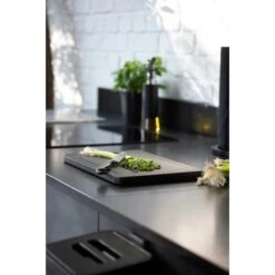 Wenko Schneidebrett Kombi Mit Griff Und Saftrille 33 Cm X 23 Cm Schwarz -Landmann Verkäufe 4008838371190 1068 07