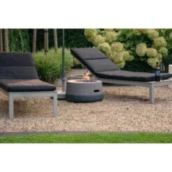 Dobar Outdoor-Feuerschale Mit Gasflamme Calido Ø 60 Cm Grau -Landmann Verkäufe 4637 lavaofenfeuerstelle 6 1