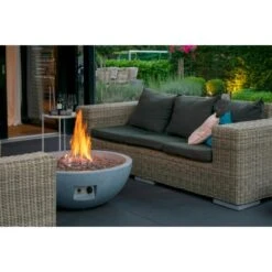 Dobar Outdoor-Feuerschale Mit Gasflamme Lunar Ø 90 Cm Grau -Landmann Verkäufe 4637 lavaofenfeuerstelle 6