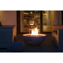 Dobar Outdoor-Feuerschale Mit Gasflamme Lunar Ø 90 Cm Grau -Landmann Verkäufe 4637 lavaofenfeuerstelle 9