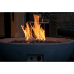 Dobar Outdoor-Feuerschale Mit Gasflamme Lunar Ø 90 Cm Grau -Landmann Verkäufe 637 lavaofenfeuerstelle 11