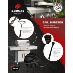 Landmann Reinigungsbürste Palmyra 45,5 Cm X 7,3 Cm X 7,1 Cm Schwarz