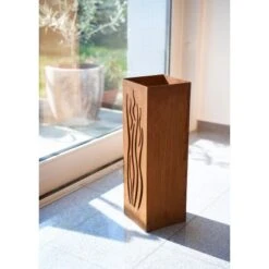 Gartenfreude FeuersäuleDesign Wellen Edelrost 16 X 16 X 50 Cm -Landmann Verkäufe 753063 4655 02