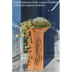 Gartenfreude FeuersäuleDesign Wellen Edelrost 16 X 16 X 50 Cm -Landmann Verkäufe 753063 4655 07