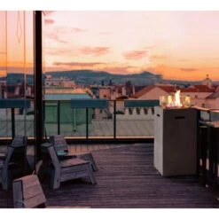Amare Gas-Feuerstelle Für Den Außenbereich Quadratisch Grau -Landmann Verkäufe 765581 4655 04