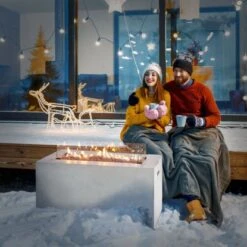 Amare Gas-Feuerstelle Für Den Außenbereich Weiß -Landmann Verkäufe 765591 4655 04