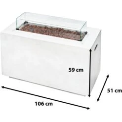 Amare Gas-Feuerstelle Für Den Außenbereich Weiß -Landmann Verkäufe 765591 4655 07