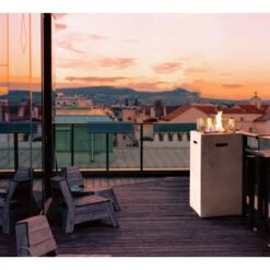 Amare Gas-Feuerstelle Für Den Außenbereich Quadratisch Weiß -Landmann Verkäufe 765603 4655 04