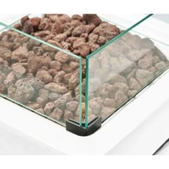 Amare Gas-Feuerstelle Für Den Außenbereich Quadratisch Weiß -Landmann Verkäufe 765603 4655 06