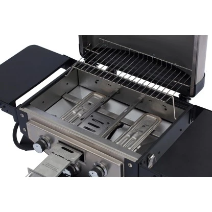 El Fuego Tischgasgrill Smoker Medison 2 Brenner Silber 13 El Fuego Tischgasgrill Smoker Medison 2 Brenner Silber – Bild 11