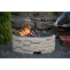 Westmann Feuerstelle Mit Abfanggitter Steinoptik -Landmann Verkäufe 8346603 1741 WMLG909 06