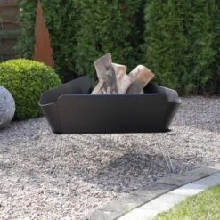 VASNER Merive M1 Feuerschale Niedrig Abgerundet Schwarz -Landmann Verkäufe ign garten terrasse mood4q