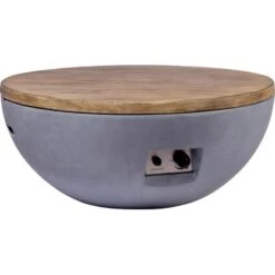 Dobar Outdoor-Feuerschale Mit Gasflamme Lunar Ø 90 Cm Grau -Landmann Verkäufe lavaofengasfeuerstelle 04